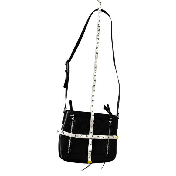 Nine West Women's Neala Crossbody Handbag Black Leather Snakeskin Medium Purse - Picture 14 of 15